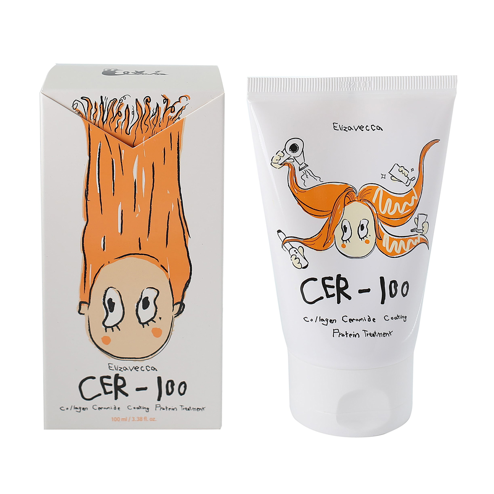 Відновлювальна маска для волосся Elizavecca Hair Care Collagen Ceramide Coating Protein Treatment Cer-100, 100 мл