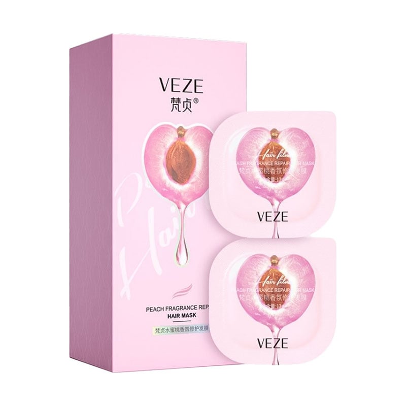 Відновлювальна маска для волосся Veze Peach Fragrance Repair Hair Mask, 6*12 г