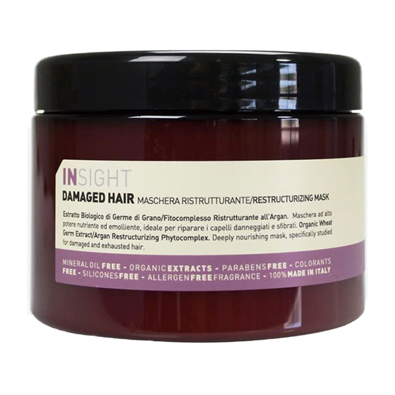 Відновлювальна маска Insight Damaged Hair Restructurizing Mask для пошкодженого волосся, 500 мл