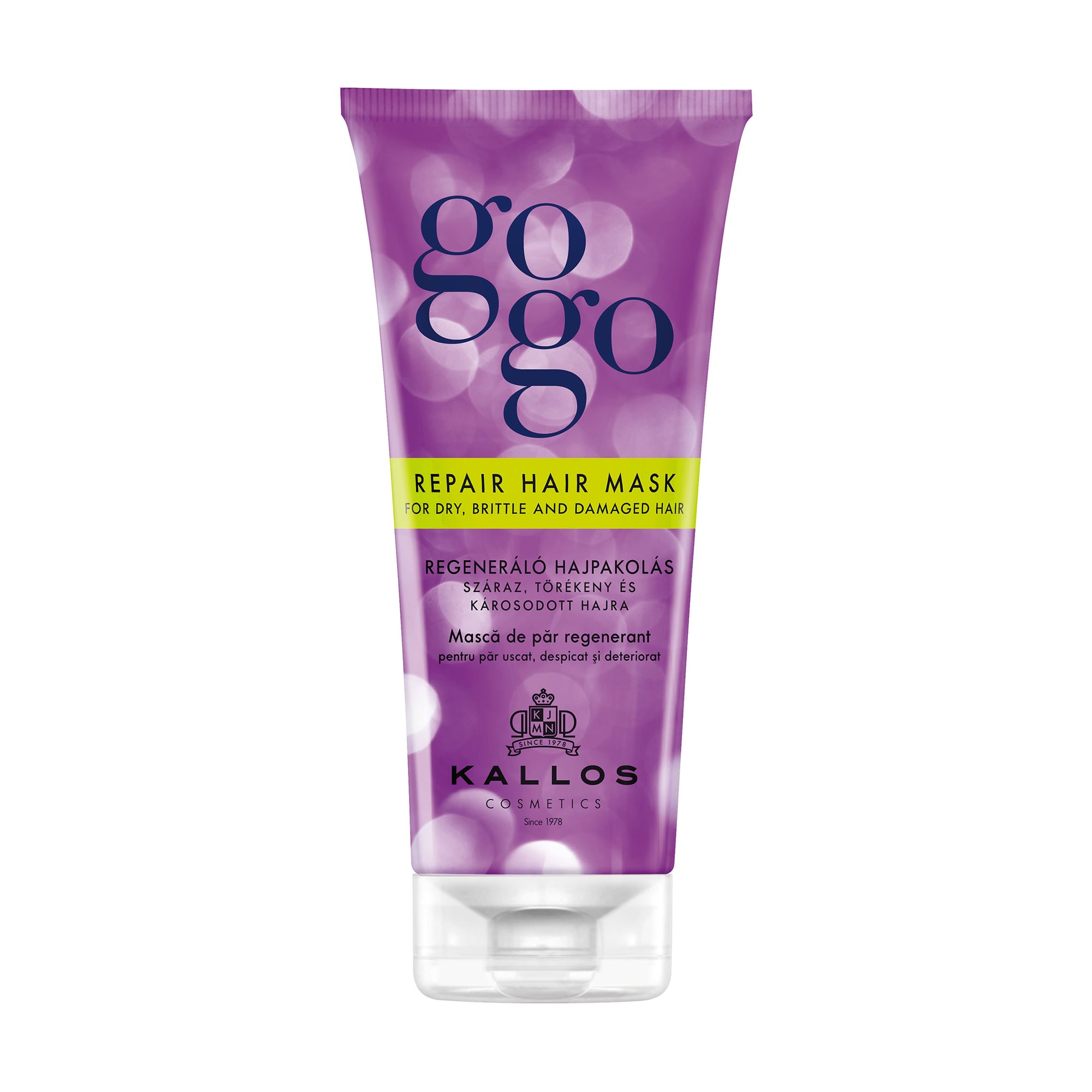 Відновлювальна маска Kallos Cosmetics Gogo Repair Hair Mask для сухого, ламкого та пошкодженого волосся, 200 мл