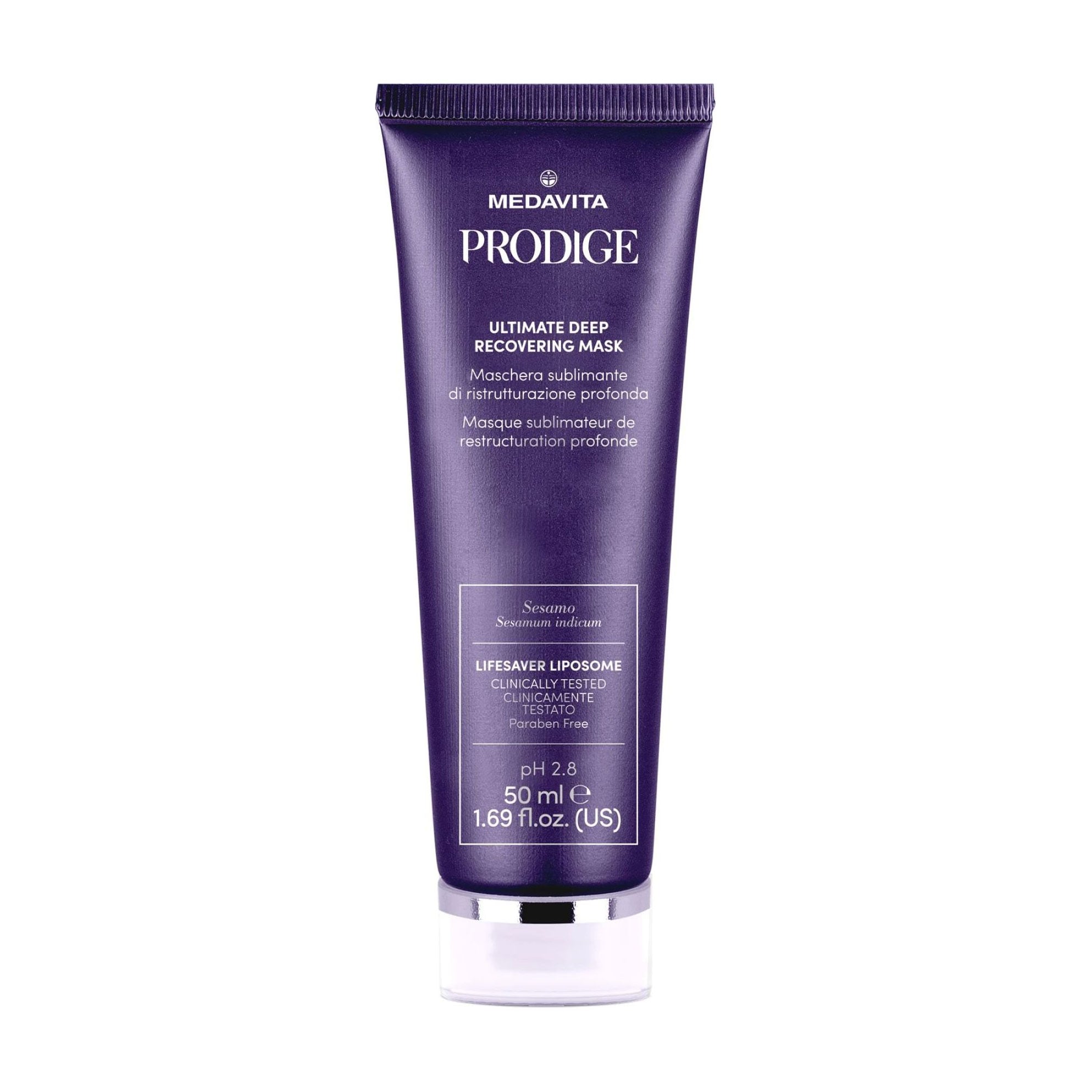 Відновлювальна маска Medavita Prodige Ultimate Deep Recovering Mask для сильно пошкодженого волосся, 50 мл