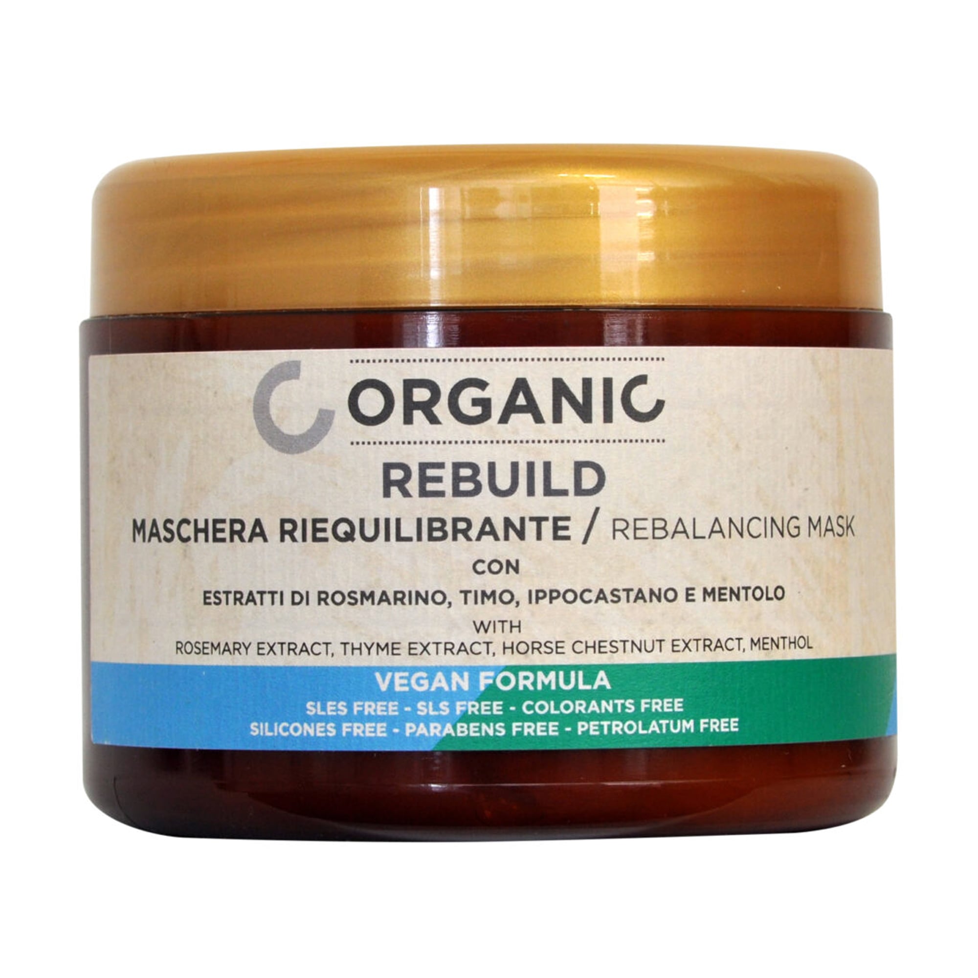 Відновлювальна маска Punti Di Vista Organic Rebuild Rebalancing Mask для сухого та ламкого волосся, 500 мл