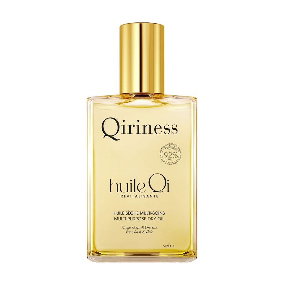 Відновлювальна суха олія 3 в 1 для тіла обличчя та волосся Qiriness Revitalizing Qi Oil Face Body &amp; Hair, 100 мл