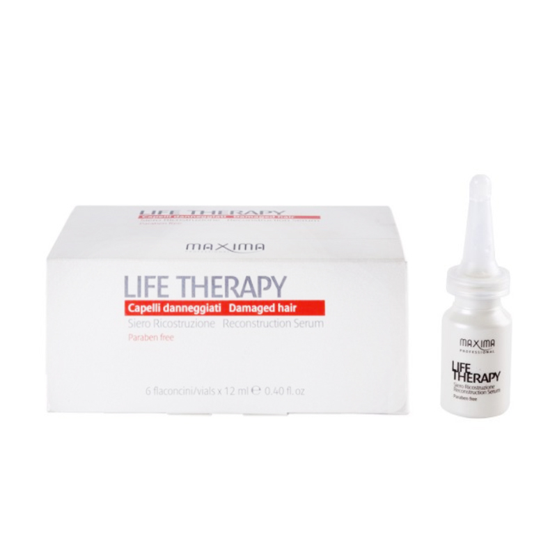 Відновлювальна сироватка Maxima Professional Life Therapy Reconstruction Serum для дуже пошкодженого волосся, 6*12 мл