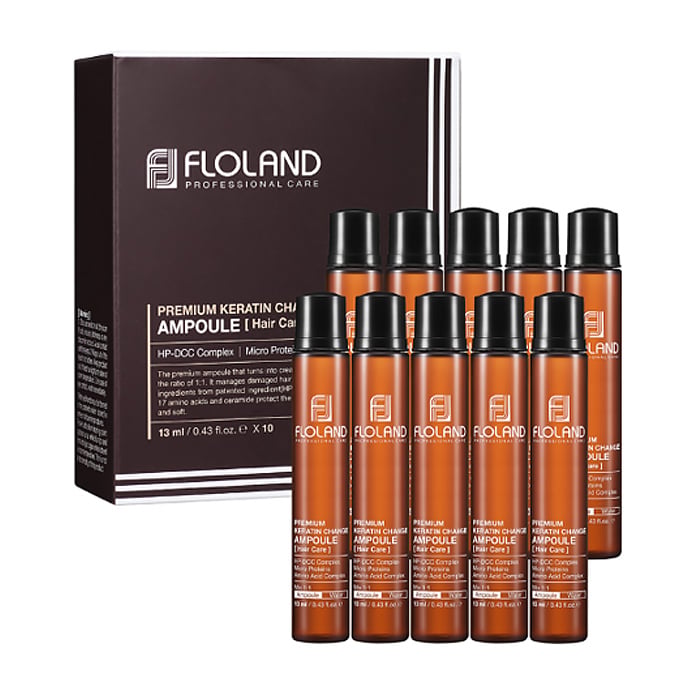 Відновлювальний філер для волосся Floland Premium Keratin Change Ampoule, 10*13 мл