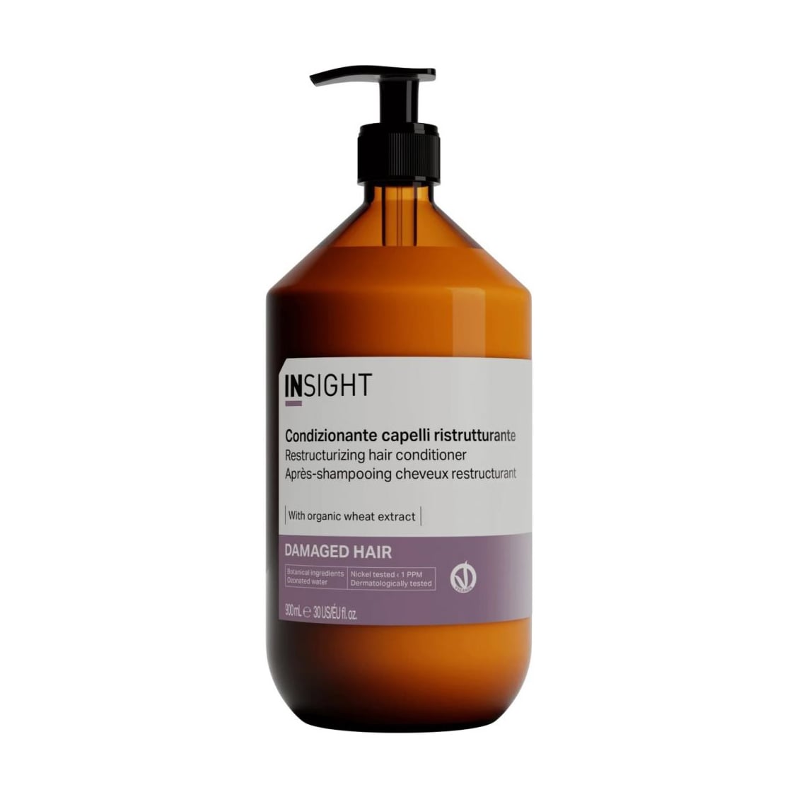 Відновлювальний кондиціонер Insight Damaged Hair Restructurizing Hair Conditioner для пошкодженого волосся, 900 мл (скло)