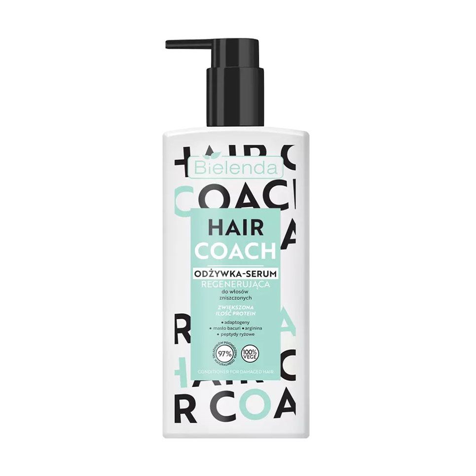 Відновлювальний кондиціонер-сироватка Bielenda Hair Coach для пошкодженого волосся, 280 мл