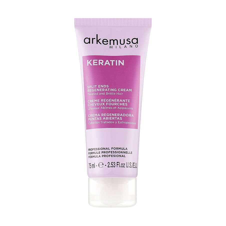 Відновлювальний крем Arkemusa Keratin Split Ends Regenerating Cream для посічених кінчиків волосся, з кератином, 75 мл