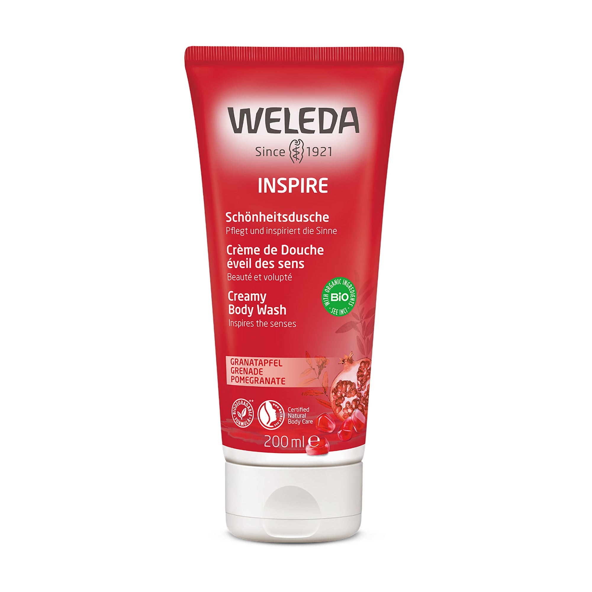 Відновлювальний крем для душу Weleda Pomegranate Creamy Body Wash Гранатовий, 200 мл