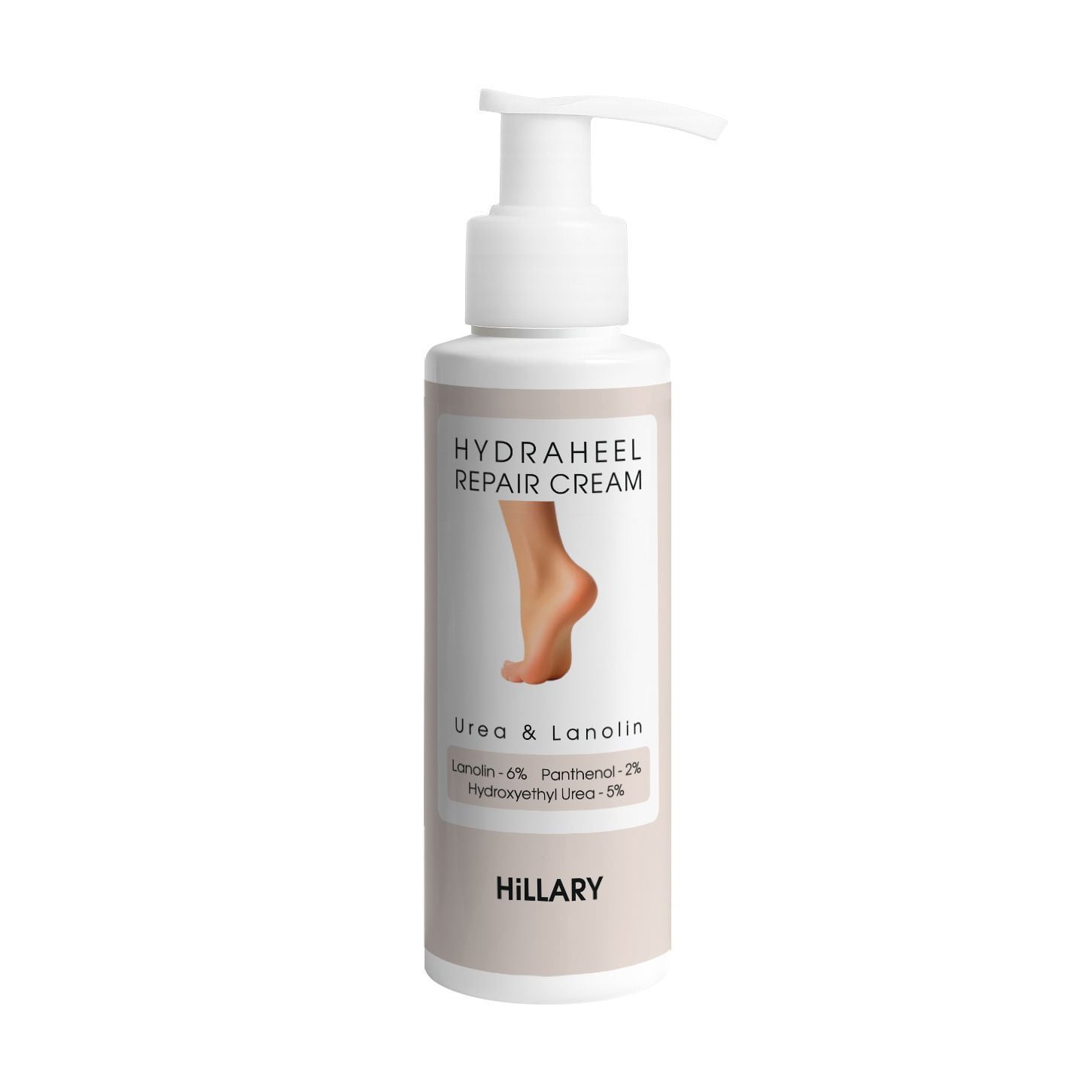 Відновлювальний крем для ніг Hillary HydraHeel Urea &amp; Lanolin Repair Cream для сухої та потрісканої шкіри, 100 мл