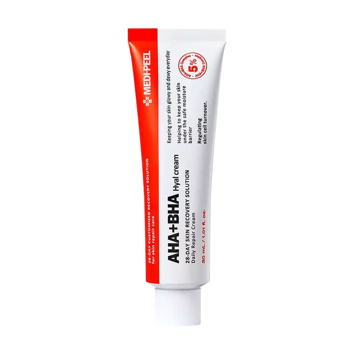 Відновлювальний крем для обличчя Medi-Peel AHA + BHA 28 Days Hyal Cream з кислотами, 30 мл