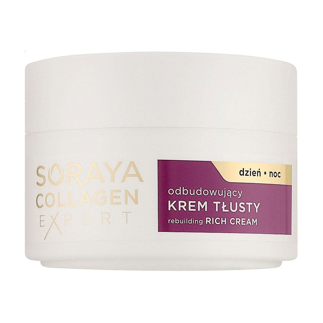 Відновлювальний крем для обличчя Soraya Collagen Expert Rebuilding Rich Cream з морським колагеном, 50 мл