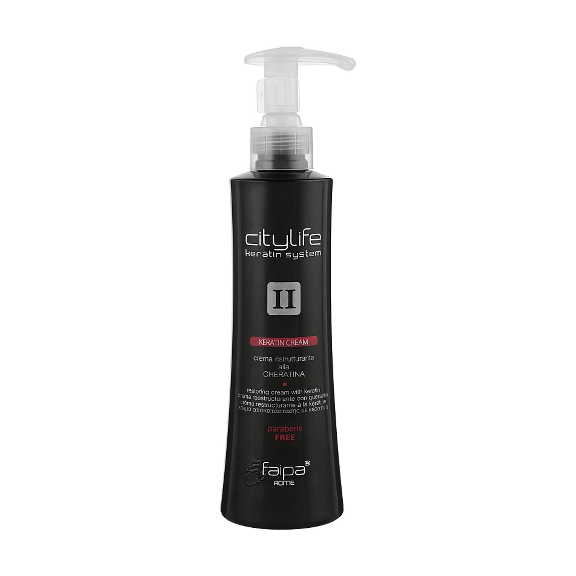 Відновлювальний крем для волосся Faipa Roma CityLife Keratin System Keratin Cream з кератином, 250 мл