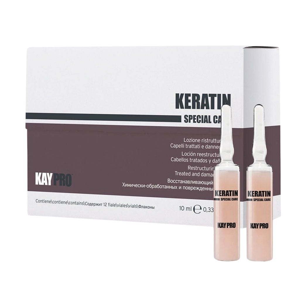 Відновлювальний лосьйон в ампулах KayPro Keratin Special Care для хімічно обробленого та пошкодженого волосся, 12*10 мл