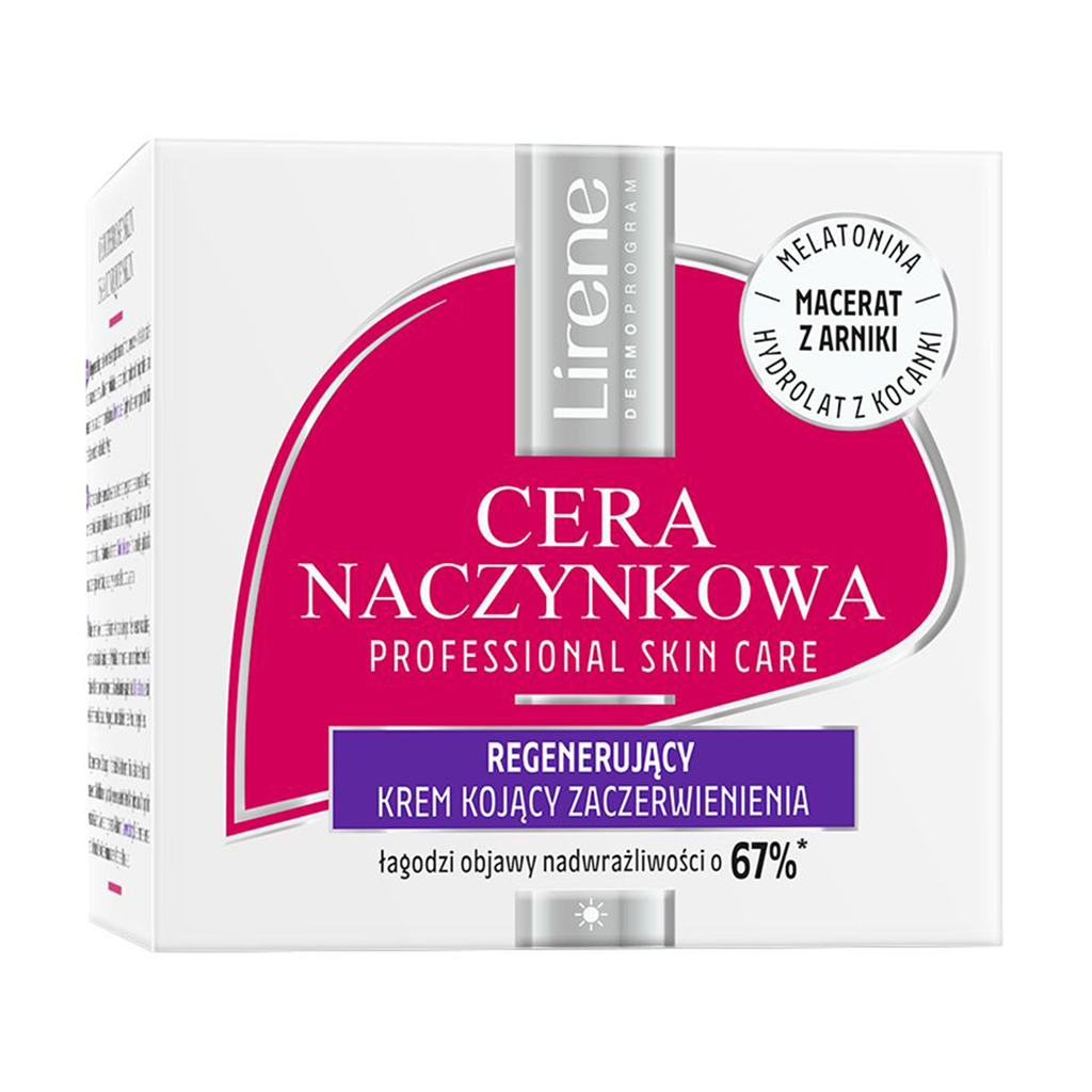 Відновлювальний нічний крем для обличчя Lirene Redness Night Regenerating Cream, 50 мл