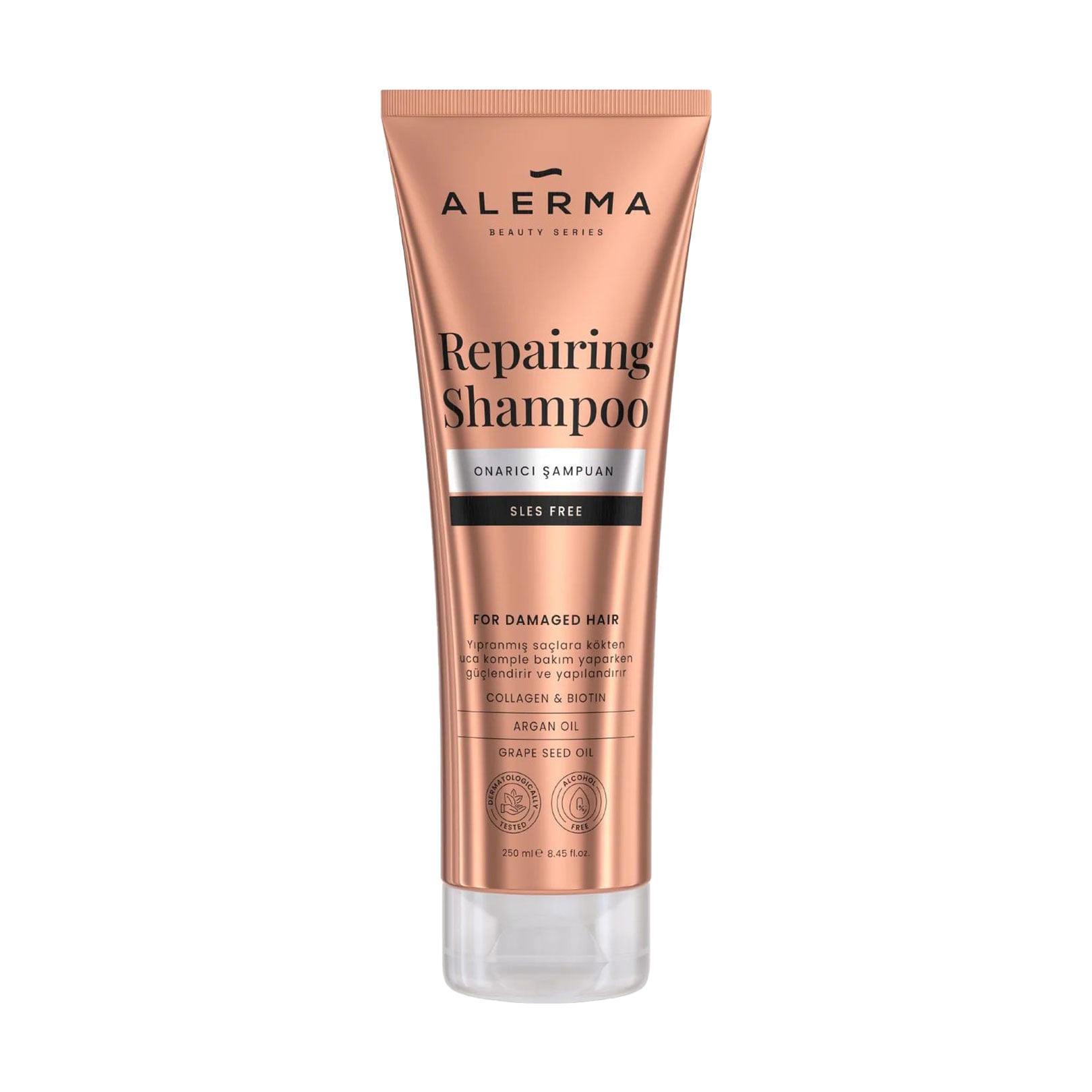 Відновлювальний шампунь Alerma Repairing Shampoo для пошкодженого волосся, 250 мл