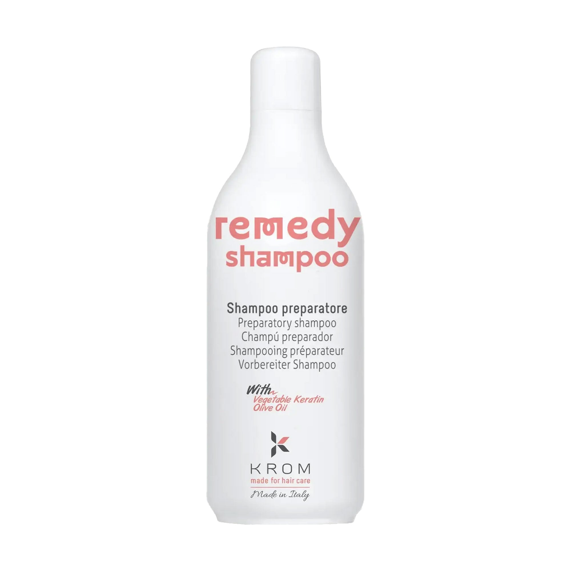 Відновлювальний шампунь для волосся Krom Remedy Shampoo з рослинним кератином та олією оливи, 1 л
