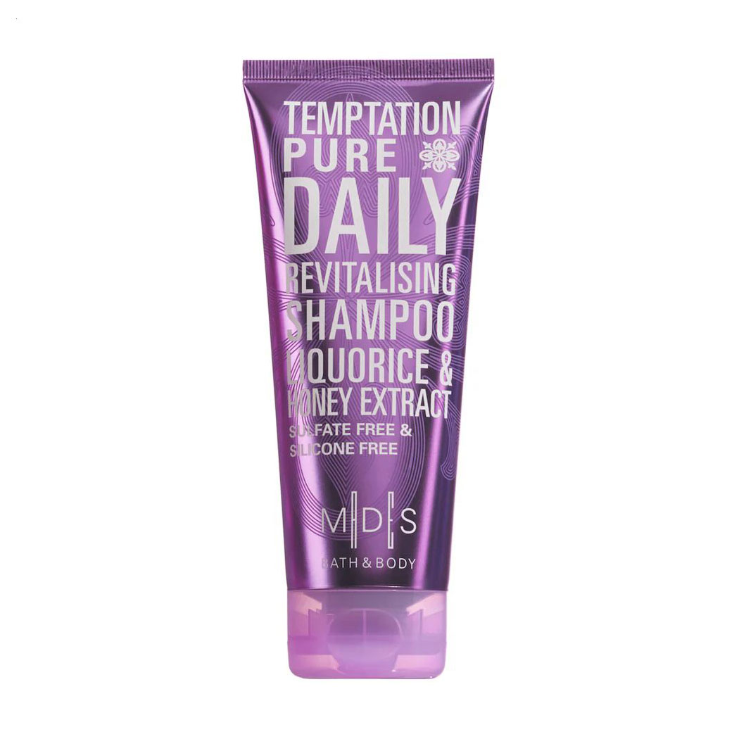 Відновлювальний шампунь для волосся Mades Cosmetics Bath &amp; Body Temptation Pure Daily Revitalising Shampoo Liquorice &amp; Honey Extract, 200 мл