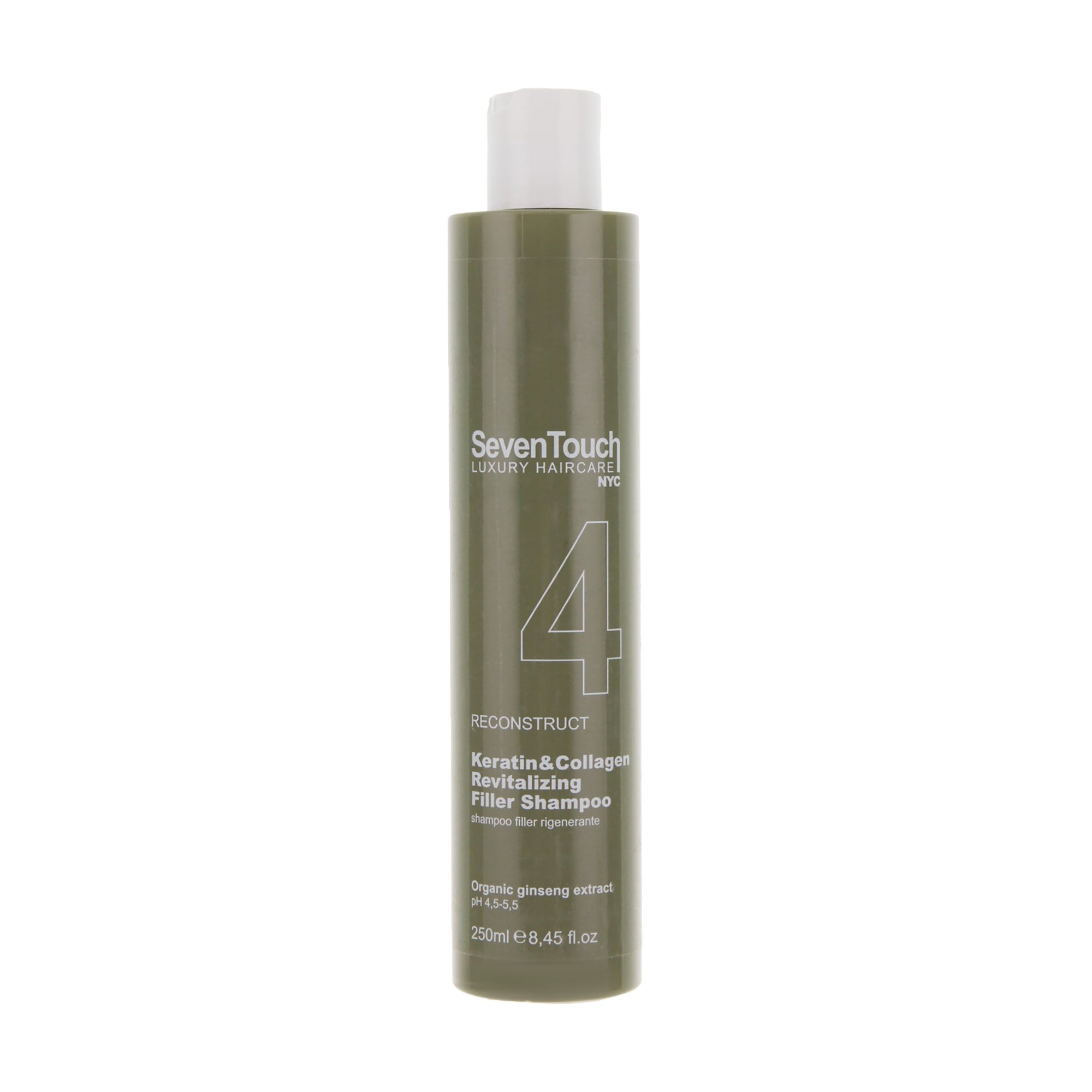 Відновлювальний шампунь-філер для волосся Punti di Vista Seven Touch Keratin &amp; Collagen Revitalizing Filler Shampoo з кератином та колагеном, 250 мл