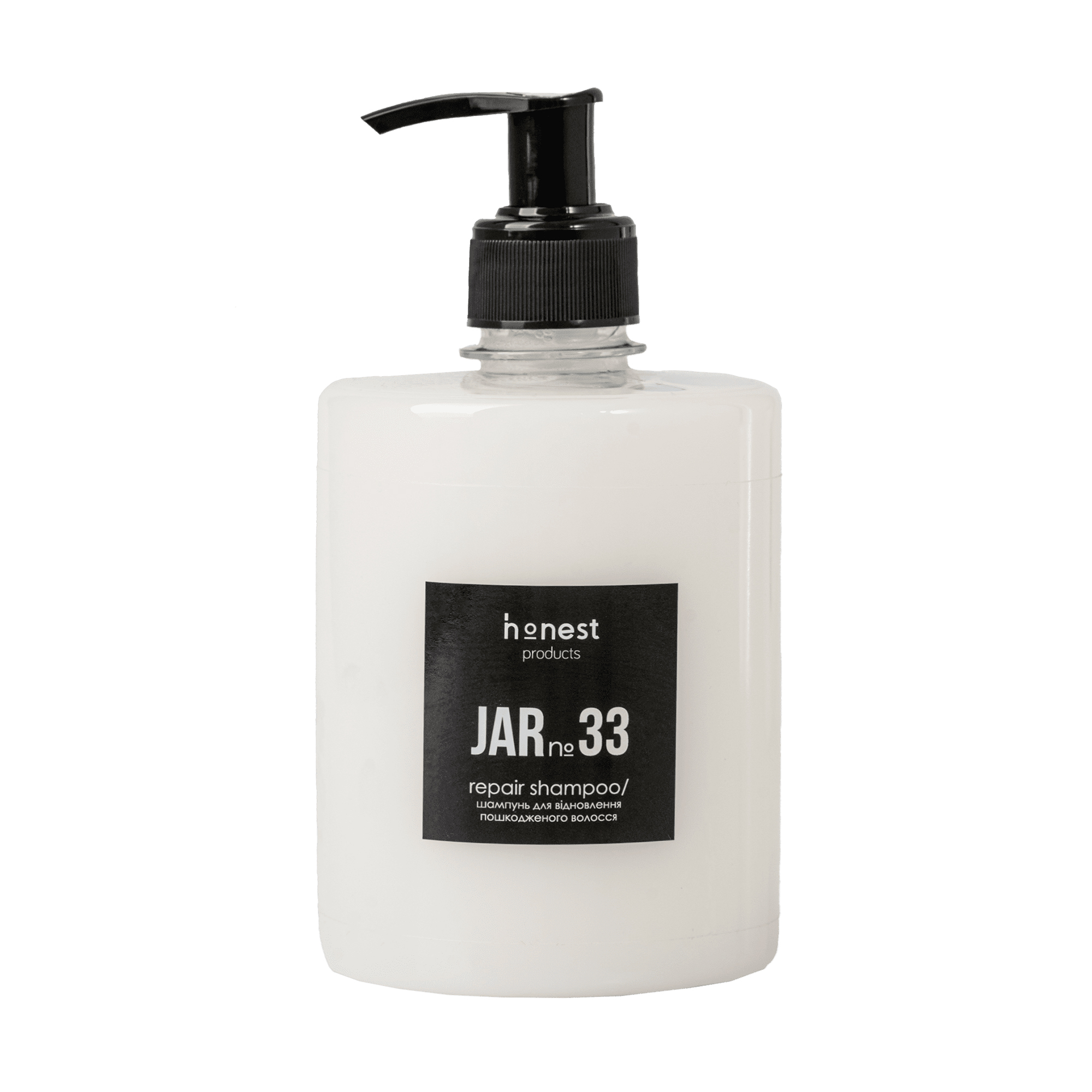 Відновлювальний шампунь Honest Products Jar 33 для пошкодженого волосся, 500 мл