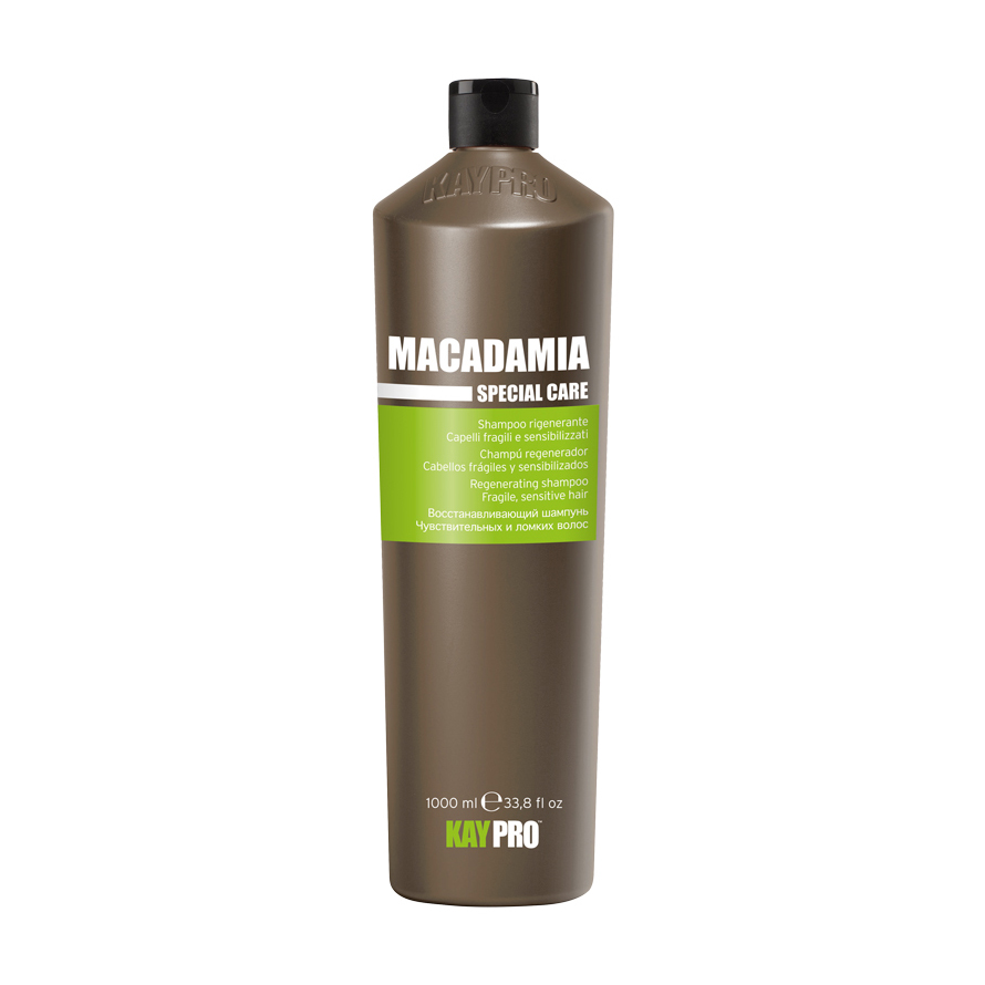 Відновлювальний шампунь KayPro Special Care Macadamia Shampoo для ламкого волосся, з олією макадамії, 1 л