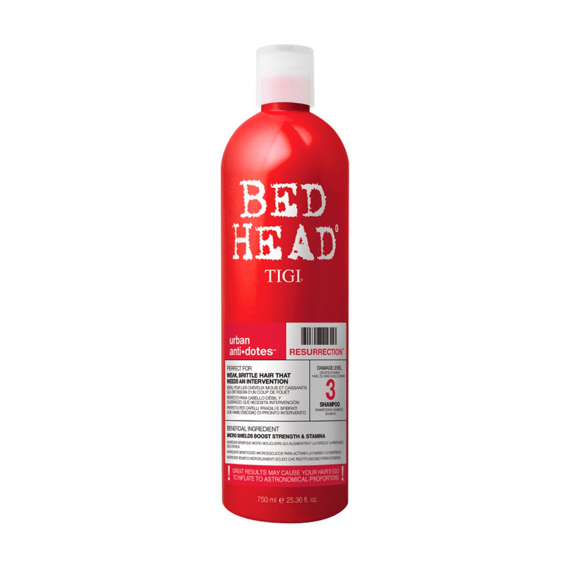 Відновлювальний шампунь TIGI Bed Head Urban Anti+Dotes Resurrection Shampoo для слабкого та ламкого волосся, 750 мл