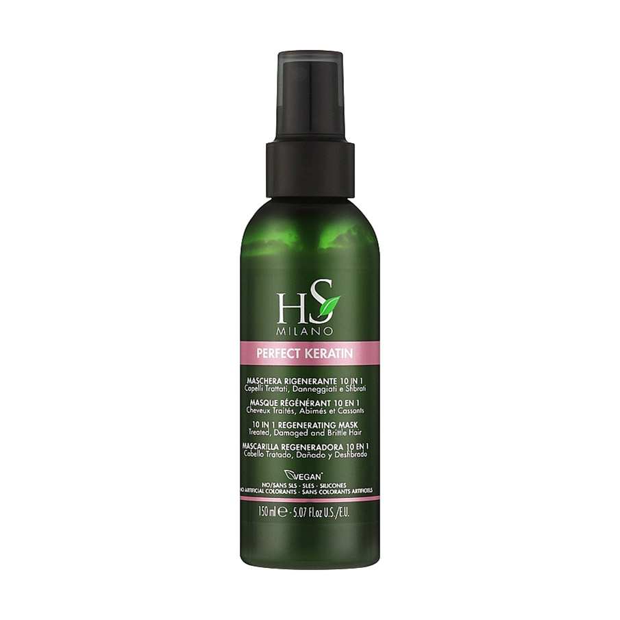 Відновлювальний спрей для волосся HS Milano Perfect Keratin з кератином, для ламкого волосся, 150 мл