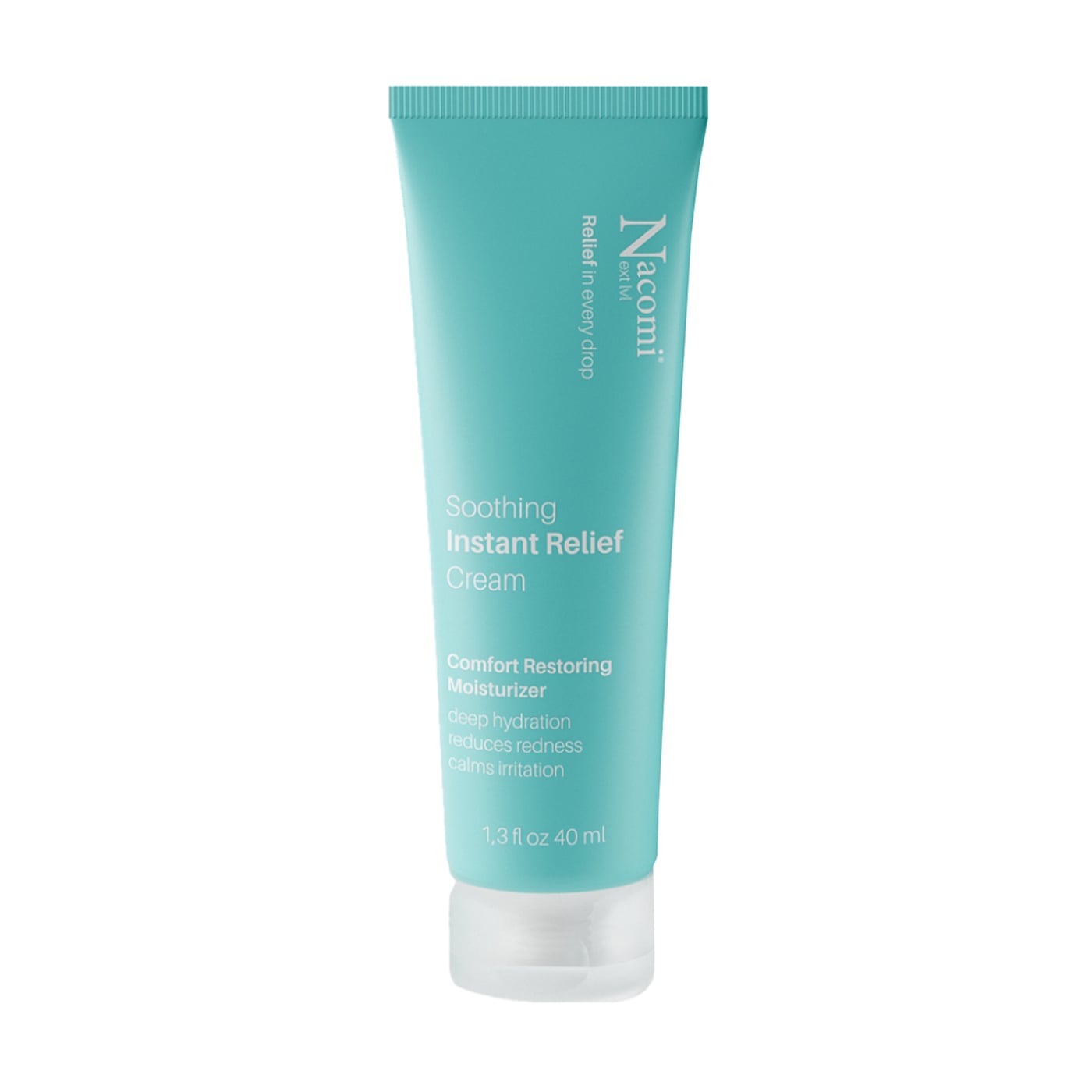 Відновлювальний та заспокійливий крем для обличчя Nacomi Next Level Soothing Instant Relief Cream проти почервонінь, 40 мл