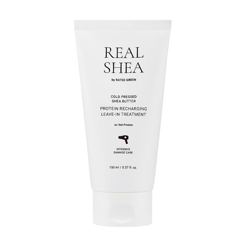 Відновлювальний термозахисний крем для волосся Rated Green Real Shea Protein Recharging Leave-in Treatment з олією ши, 150 мл
