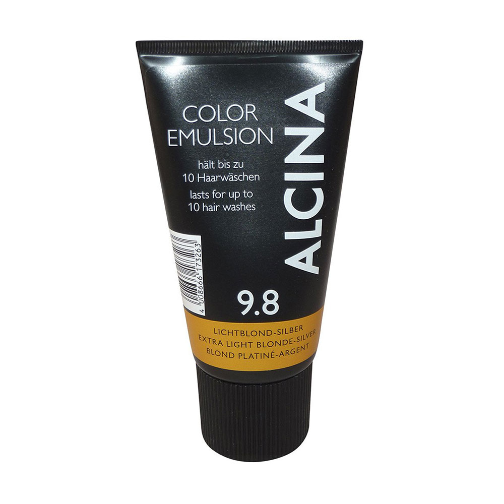 Відтінкова емульсія для волосся Alcina Color Emulsion 9.8 Extra Light Blonde-Silver, 150 мл