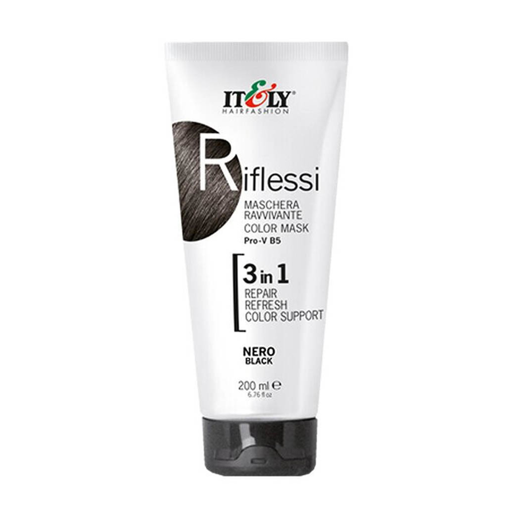 Відтінкова маска для волосся 3в1 Itely Hairfashion Riflessi Чорний, 200 мл