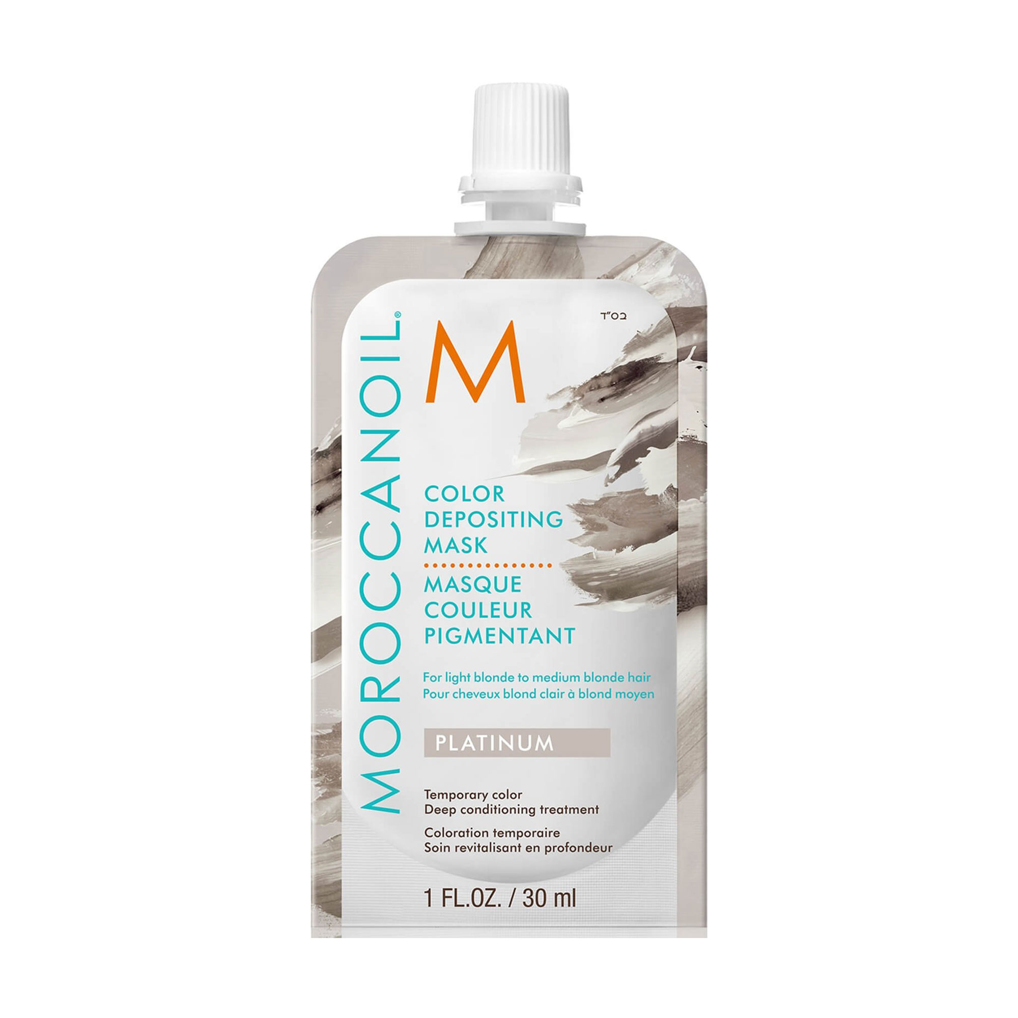 Відтінкова маска Moroccanoil Color Depositing для світлого блонду та русявого волосся, Platinum, 30 мл