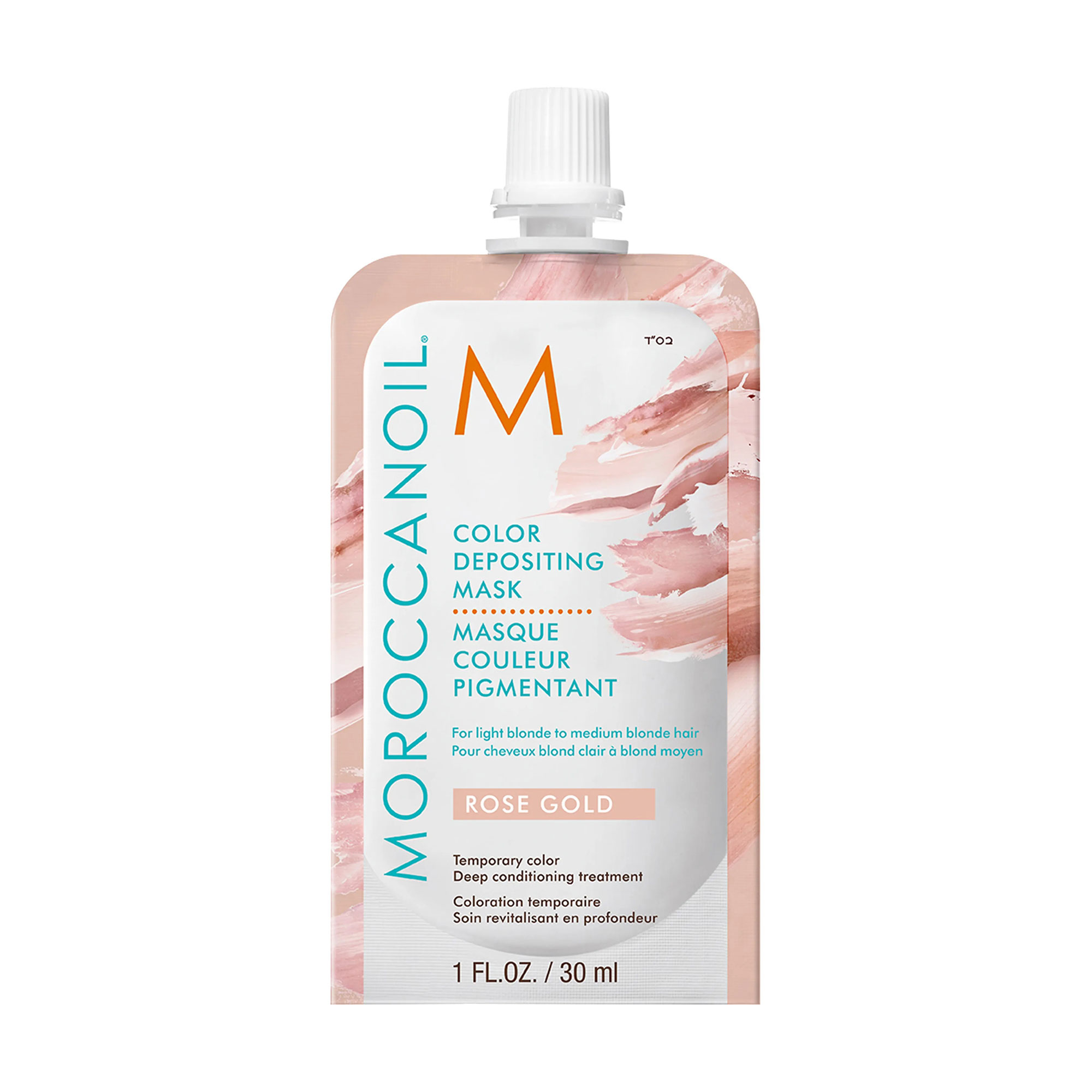 Відтінкова маска Moroccanoil Color Depositing для світлого блонду та русявого волосся, Rose Gold, 30 мл