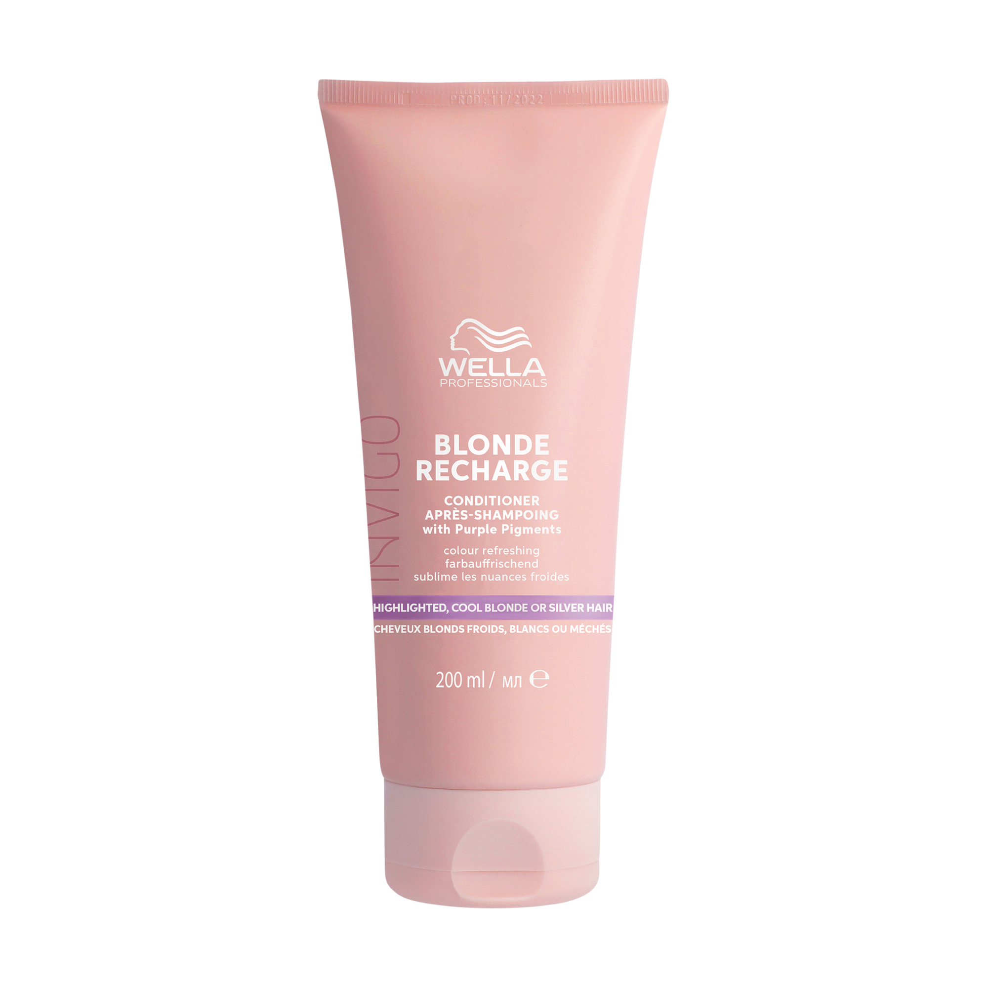 Відтінковий кондиціонер Wella Professionals Invigo Blonde Recharge Conditioner For Cool Blonde для холодних відтінків блонду, 200 мл