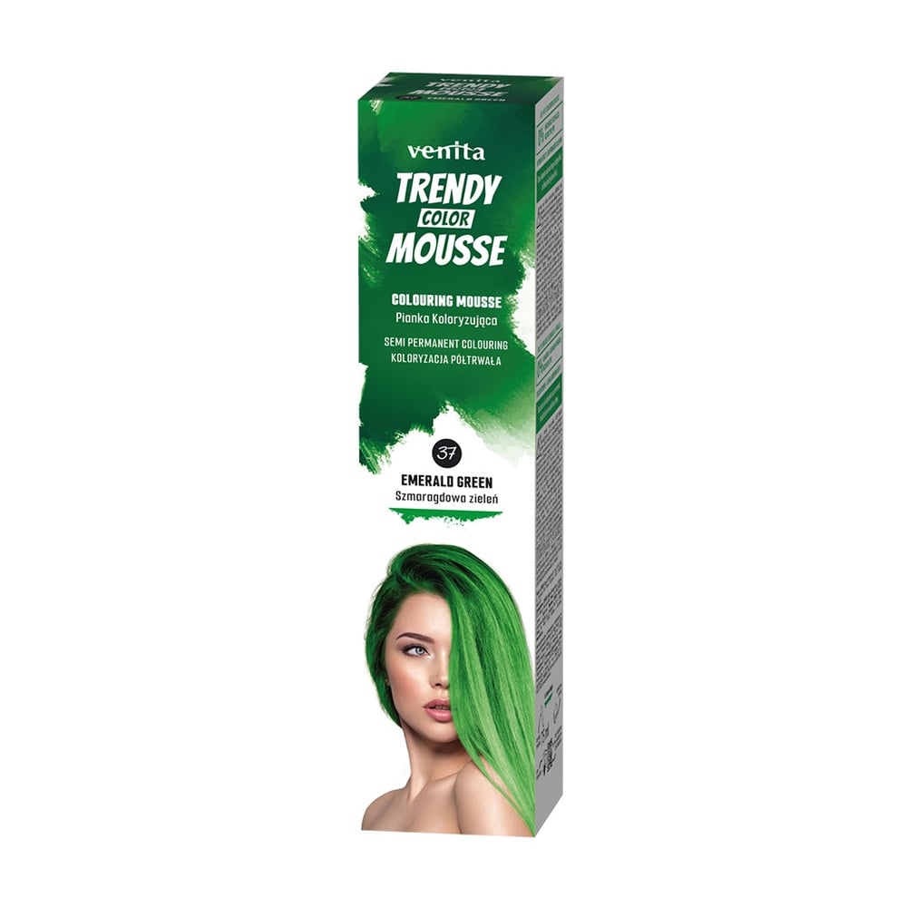Відтінковий мус для волосся Venita Trendy Color Mousse 37 Смарагдово-зелений, 75 мл