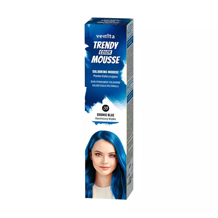 Відтінковий мус для волосся Venita Trendy Color Mousse 39 Космічний синій, 75 мл