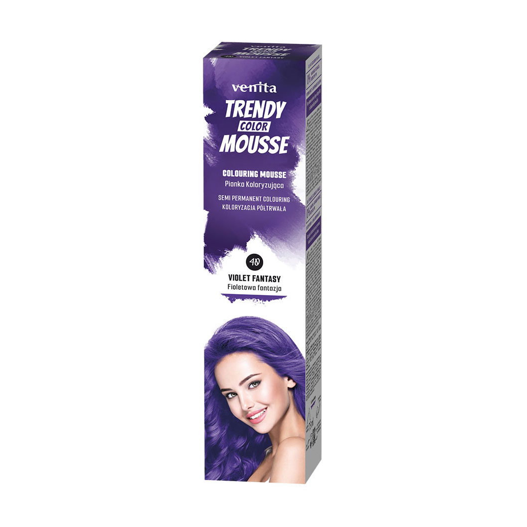 Відтінковий мус для волосся Venita Trendy Color Mousse 40 Фіолетова фантазія, 75 мл
