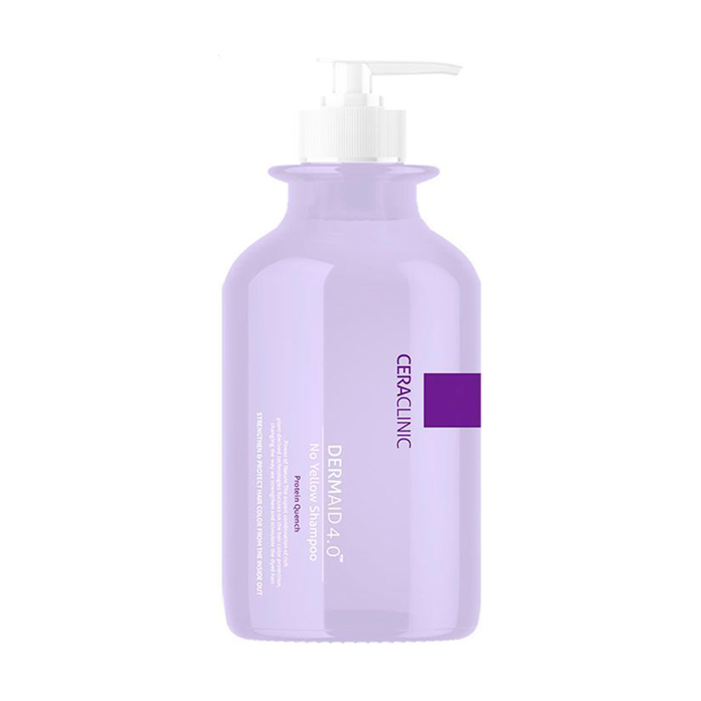 Відтінковий шампунь для волосся Ceraclinic Dermaid 4.0 No Yellow Shampoo Protein Quenc проти жовтизни, 500 мл
