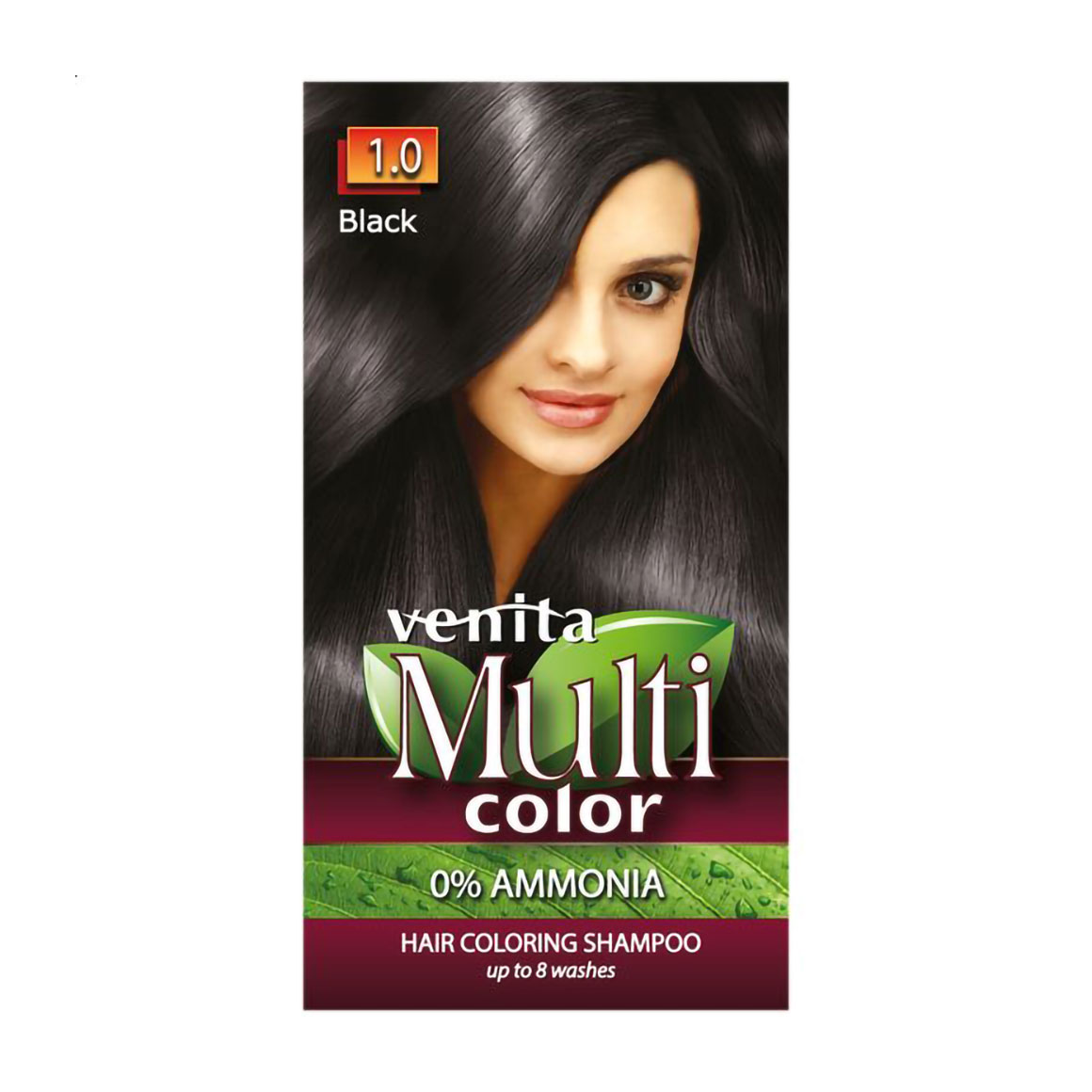 Відтінковий шампунь для волосся Venita Multi Color Hair Coloring Shampoo 1.0 Black, 40 г