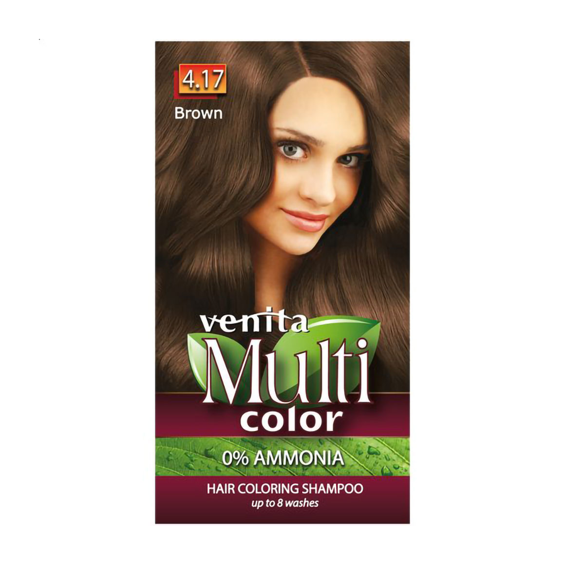 Відтінковий шампунь для волосся Venita Multi Color Hair Coloring Shampoo 4.17 Brown, 40 г