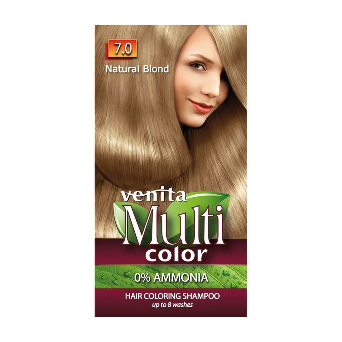 Відтінковий шампунь для волосся Venita Multi Color Hair Coloring Shampoo 7.0 Natural Blond, 40 г