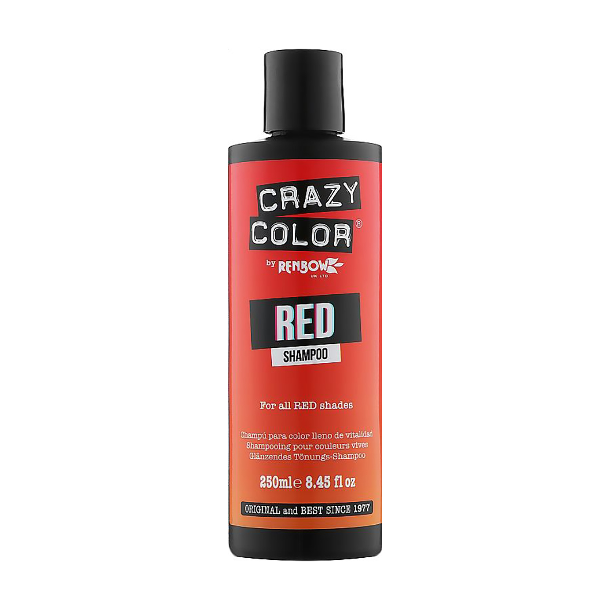 Відтіночний шампунь для волосся всіх відтінків червоного Crazy Color Red Shampoo, 250 мл