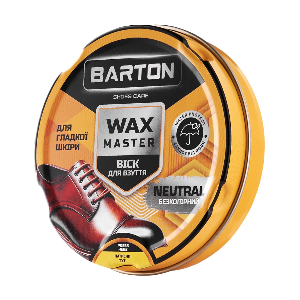 Віск для взуття Barton Wax Master для гладкої шкіри, безбарвний, 75 мл