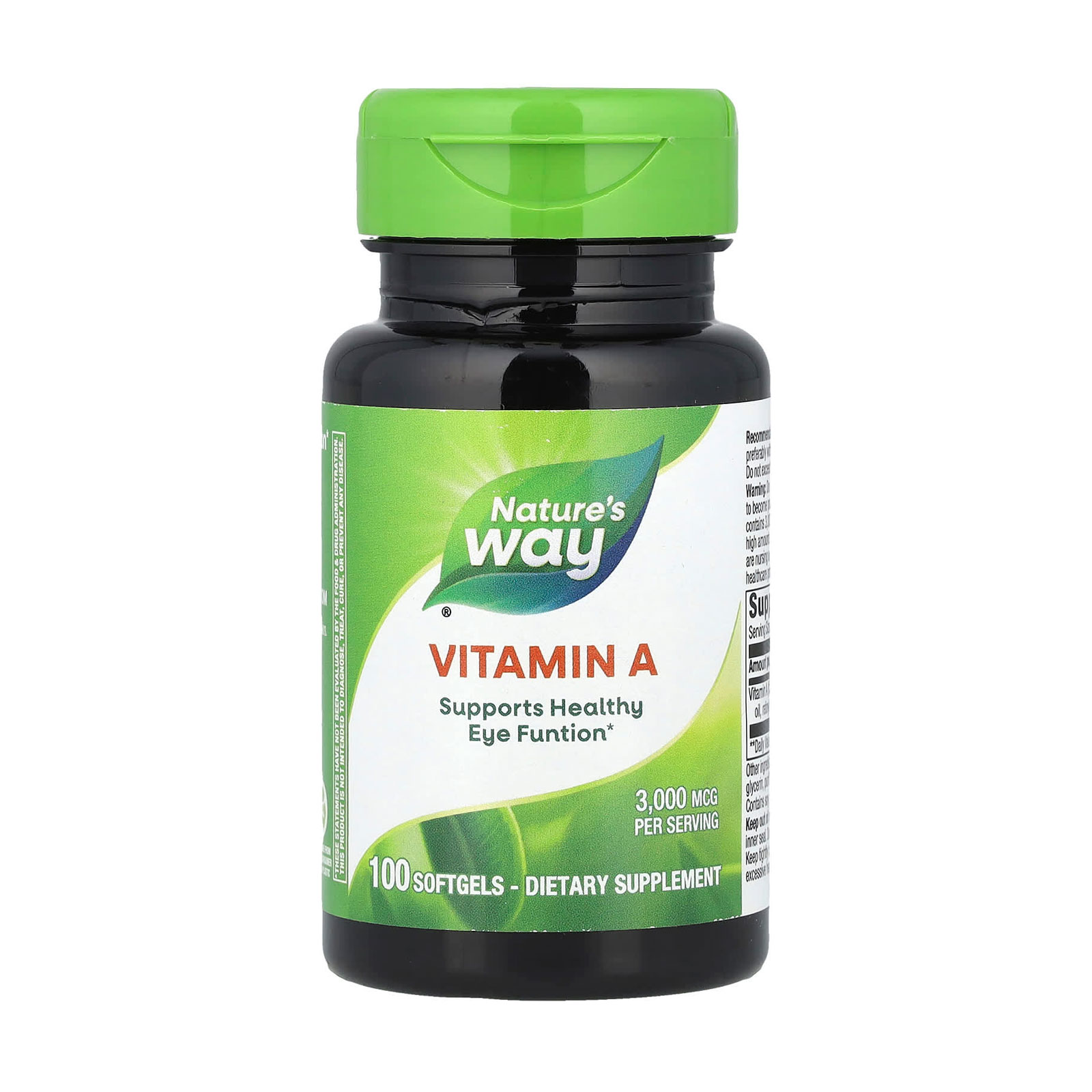 Вітамін А Nature's Way Vitamin A 3000 мкг, 100 желатинових капсул