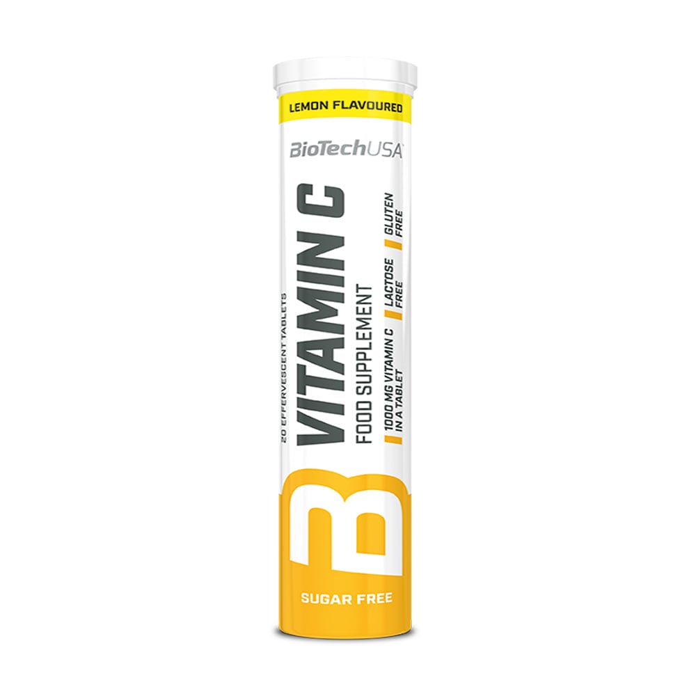 Вітамін C BioTechUSA Vitamin C Effervescent зі смаком лимону, 20 таблеток