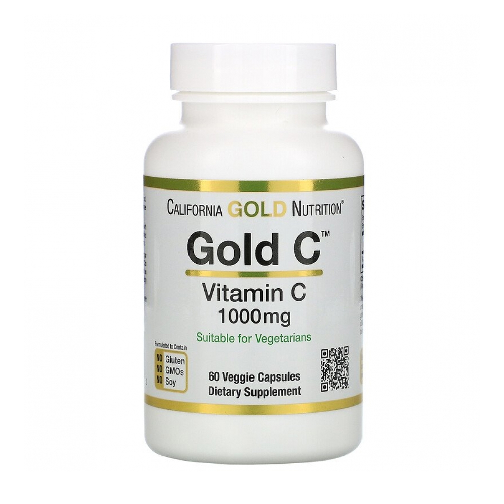 Вітамін C California Gold Nutrition Gold C Vitamin C 1000 мг, 60 капсул