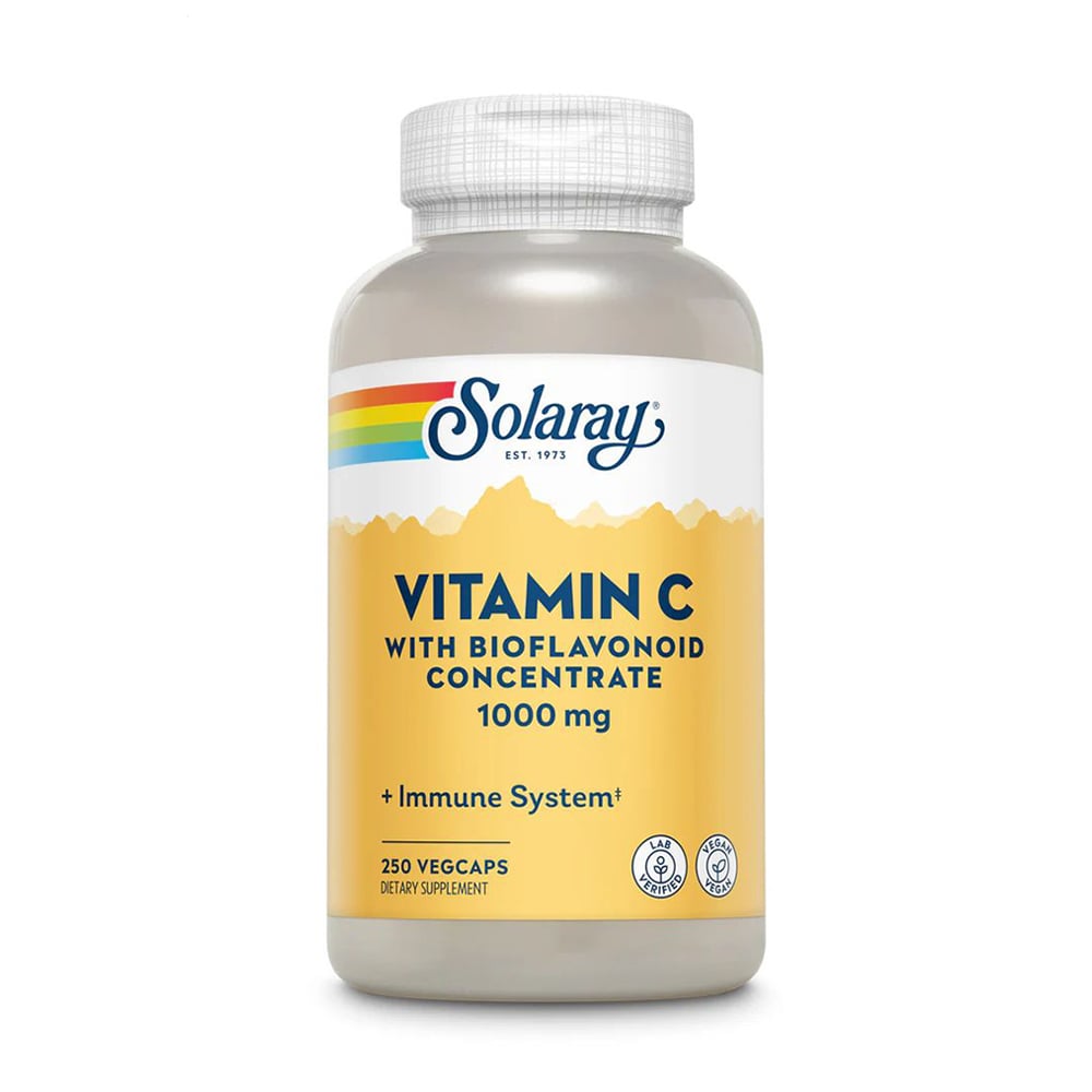 Вітамін C із концентратом біофлавоноїдів Solaray Vitamin C, 1000 мг, 250 вегетаріанських капсул