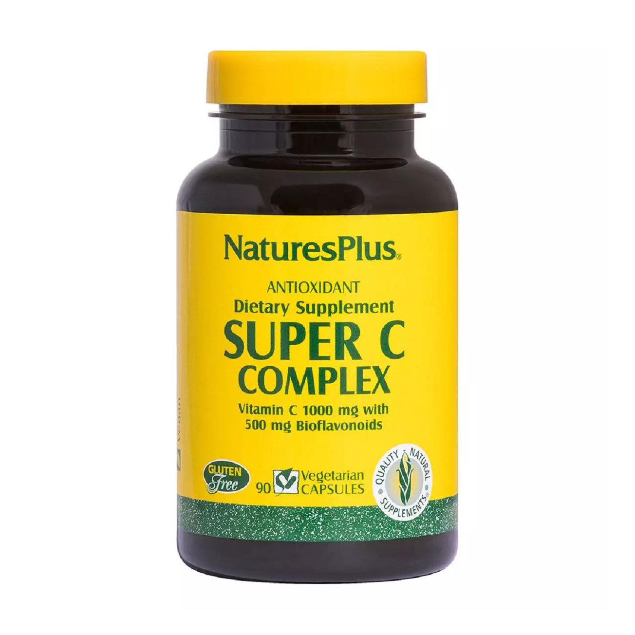 Вітамін C NaturesPlus Super C Complex 1000 мг, Біофлавоноїди 500 мг, 90 капсул