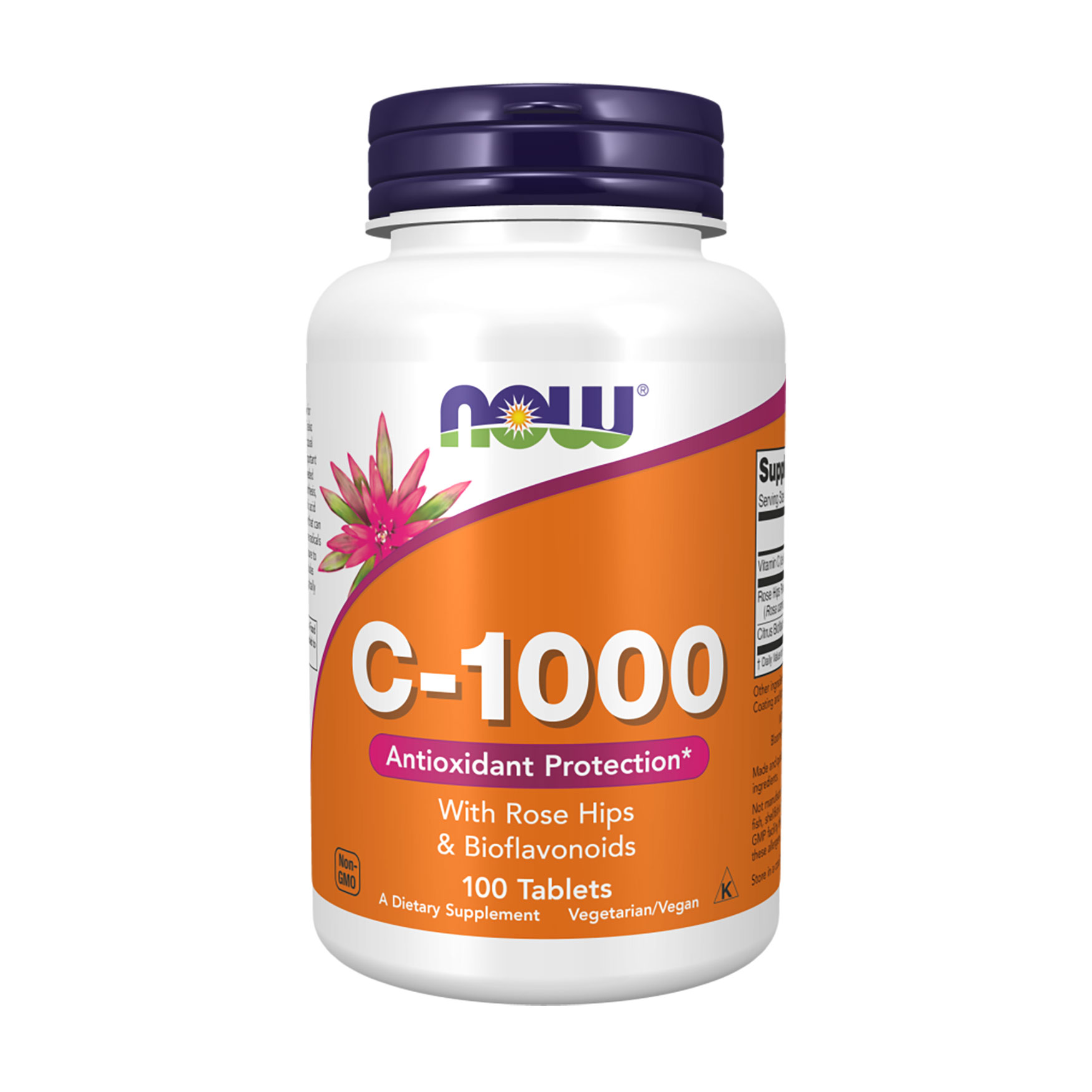Вітамін C NOW Foods С-1000 з шипшиною + біофлавоноїди, 100 таблеток