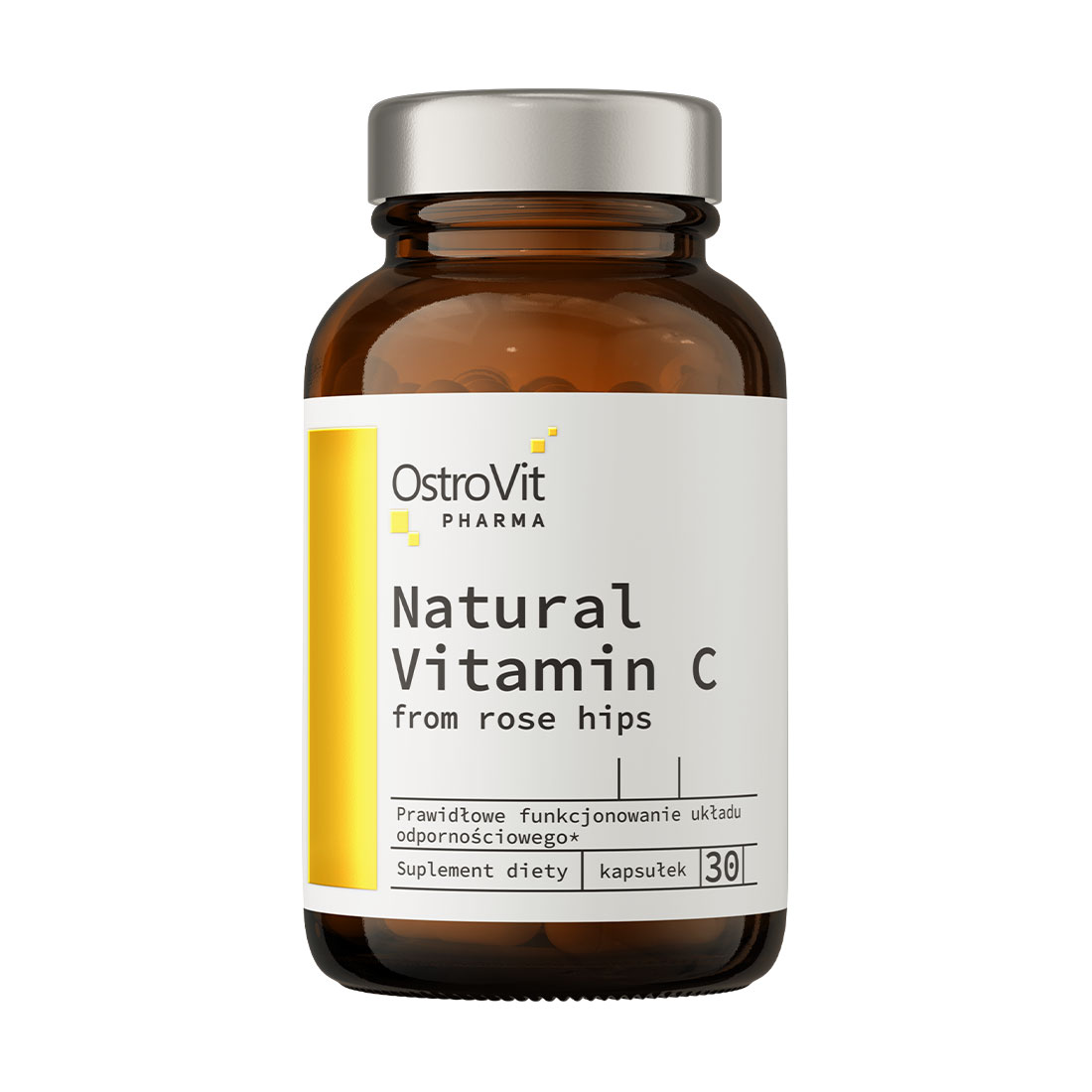 Вітамін C OstroVit Pharma Natural Vitamin C from Rose Hips, 30 капсул